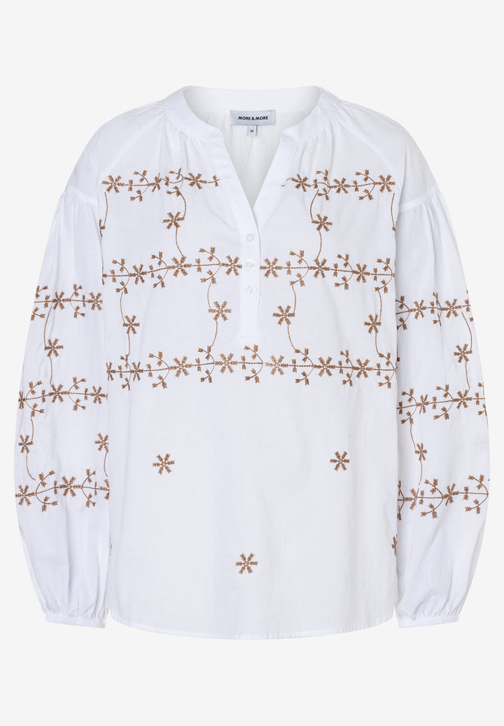 Embroidered Tunic Blouse, white 0010 Bild 1