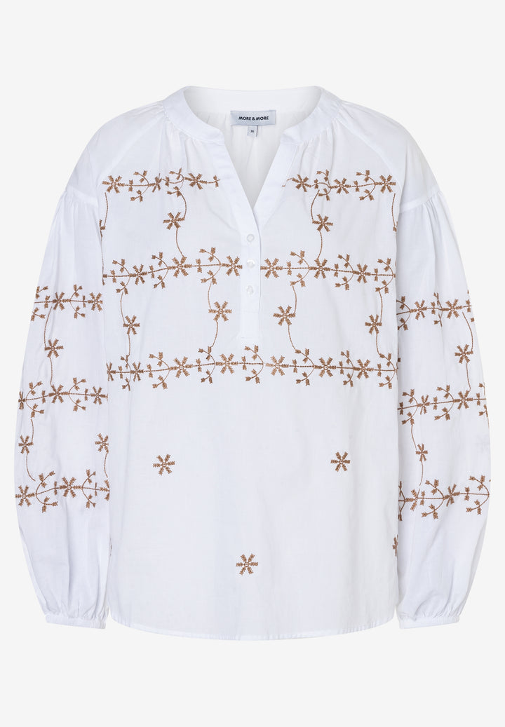 Embroidered Tunic Blouse, white 0010 Bild 1