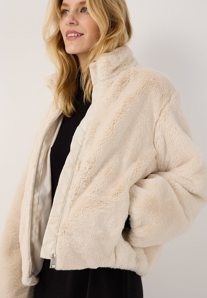 Fake Fur Blouson, powder cream 0031 Bild 3