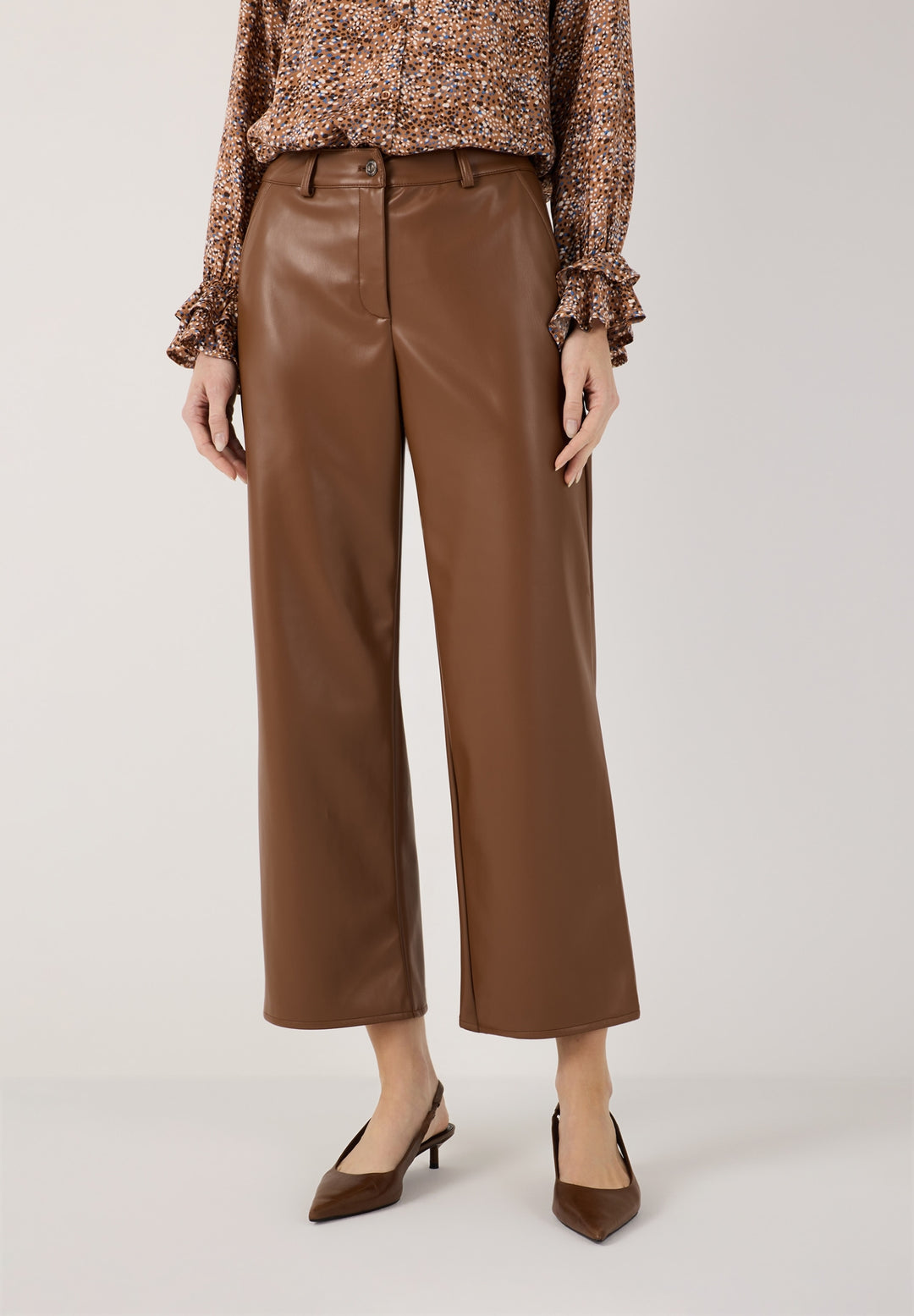 Fake Leather Culotte, espresso brown 0279 Bild 3