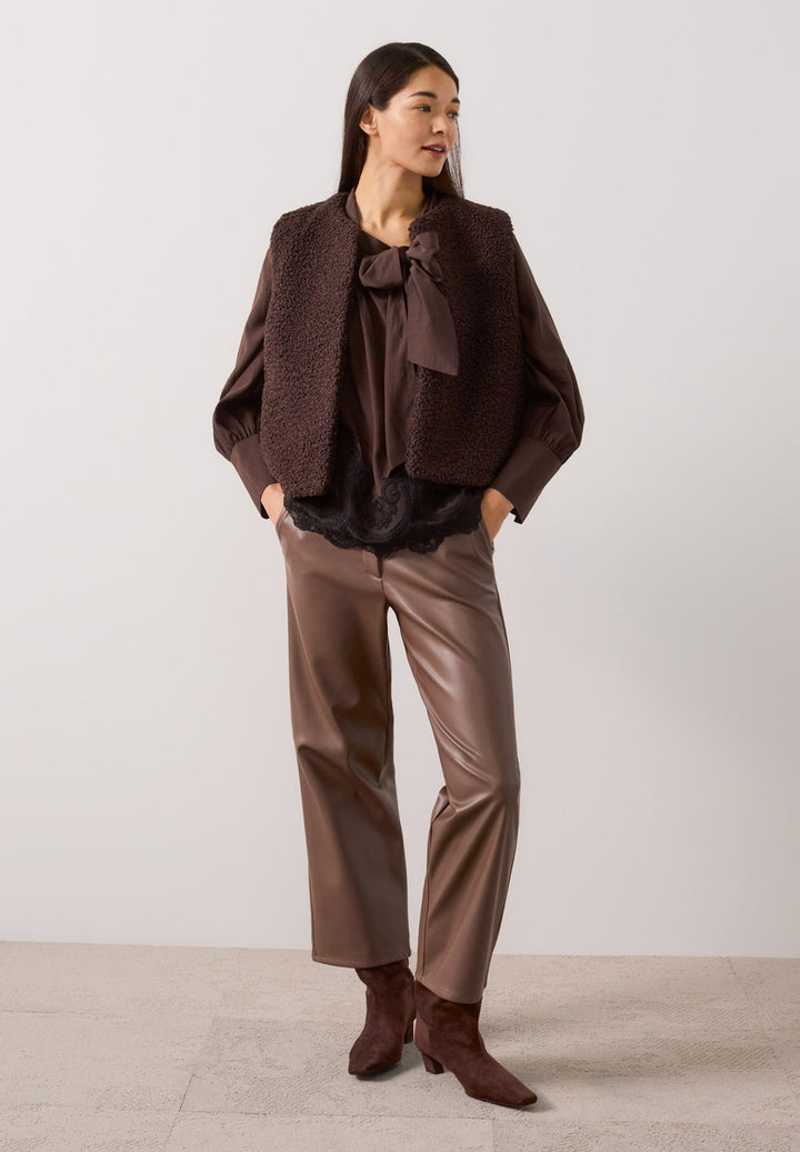Fake Leather Culotte, espresso brown 0279 Bild 4