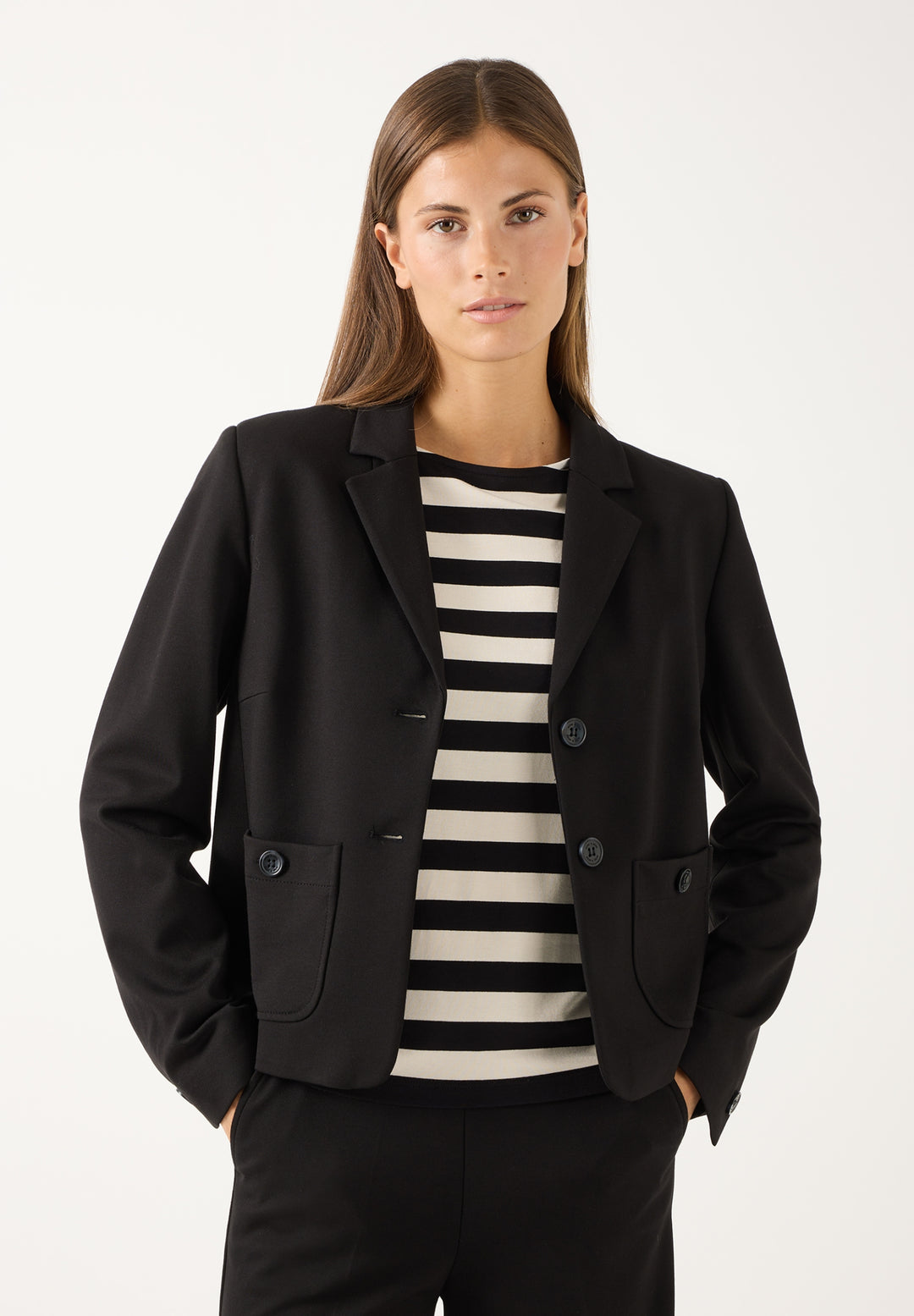 Fashion Jersey Blazer, black 0790 Bild 3