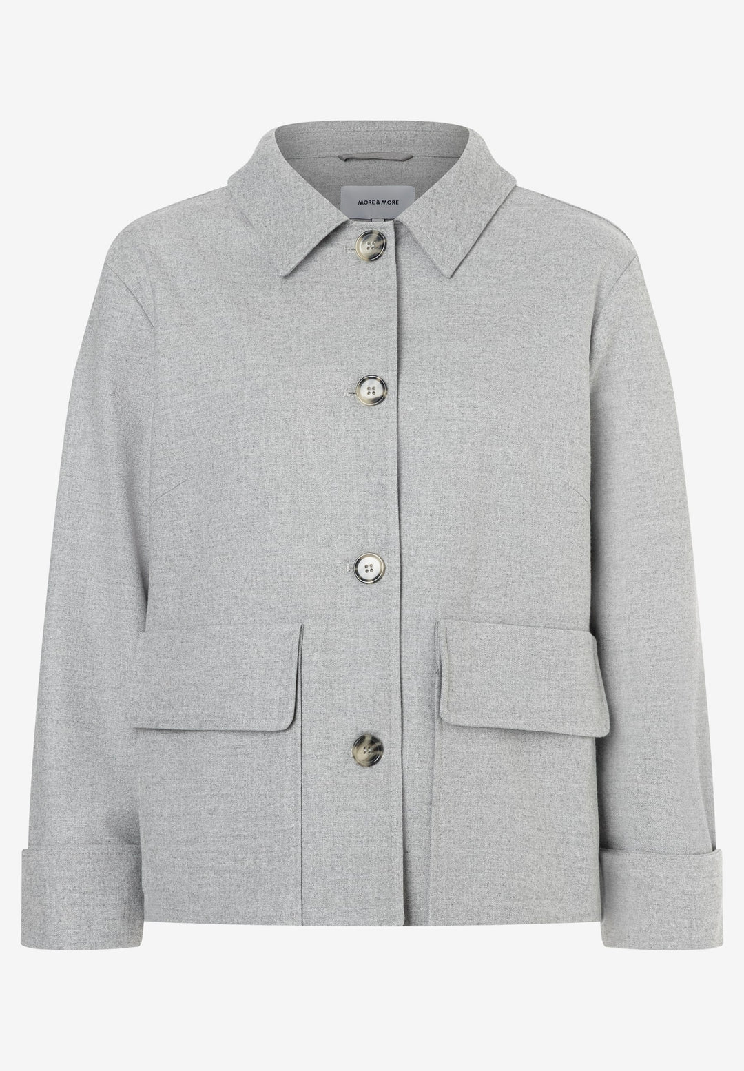 Flanell Jacket, silvergrey melange 0717 Bild 1