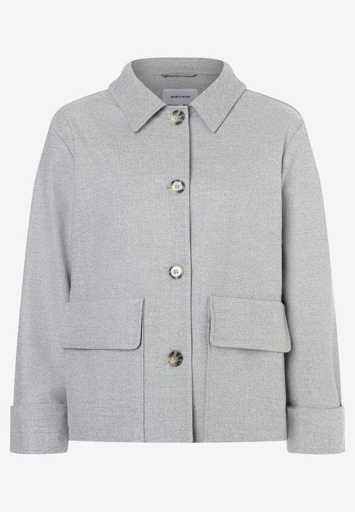 Flanell Jacket, silvergrey melange 0717 Bild 1