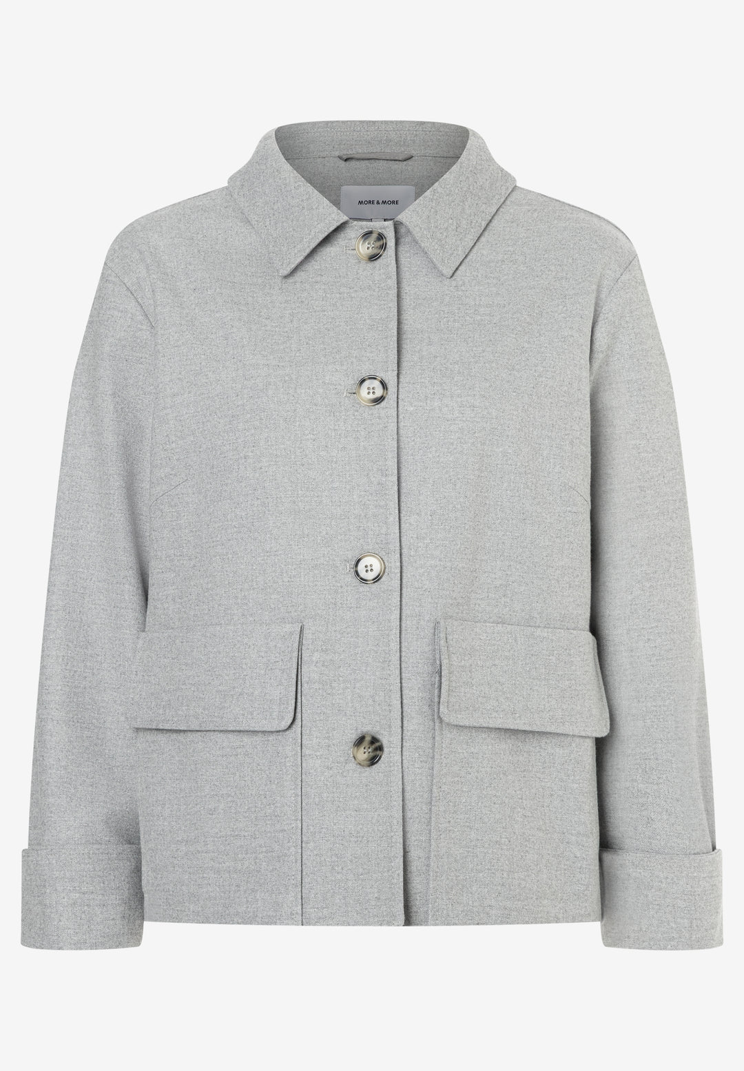Flanell Jacket, silvergrey melange 0717 Bild 1