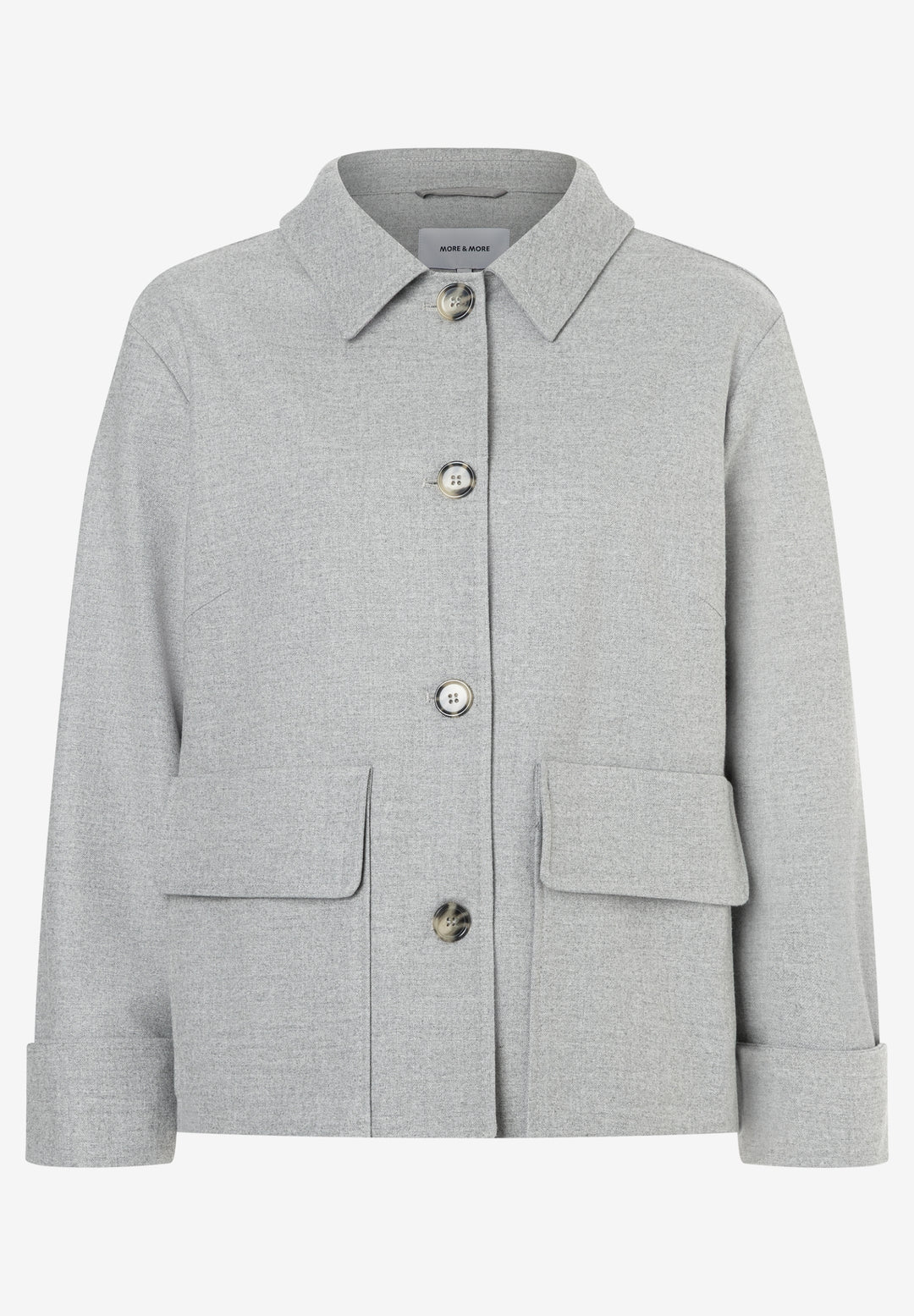 Flanell Jacket, silvergrey melange 0717 Bild 1
