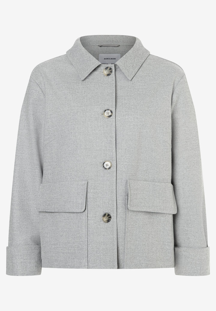 Flanell Jacket, silvergrey melange 0717 Bild 1