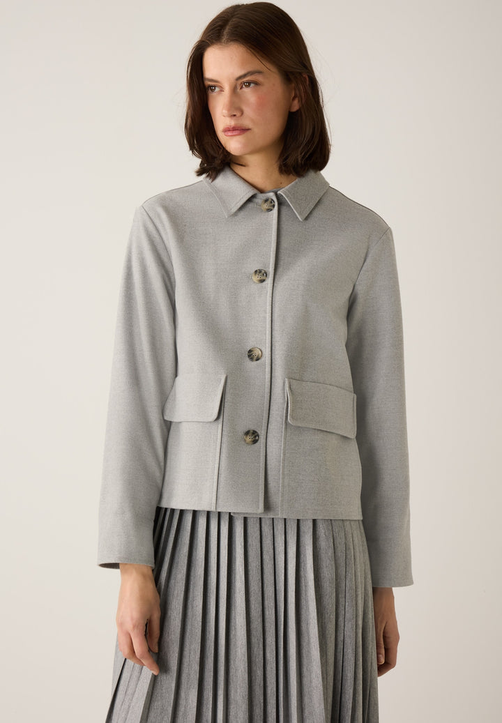Flanell Jacket, silvergrey melange 0717 Bild 3