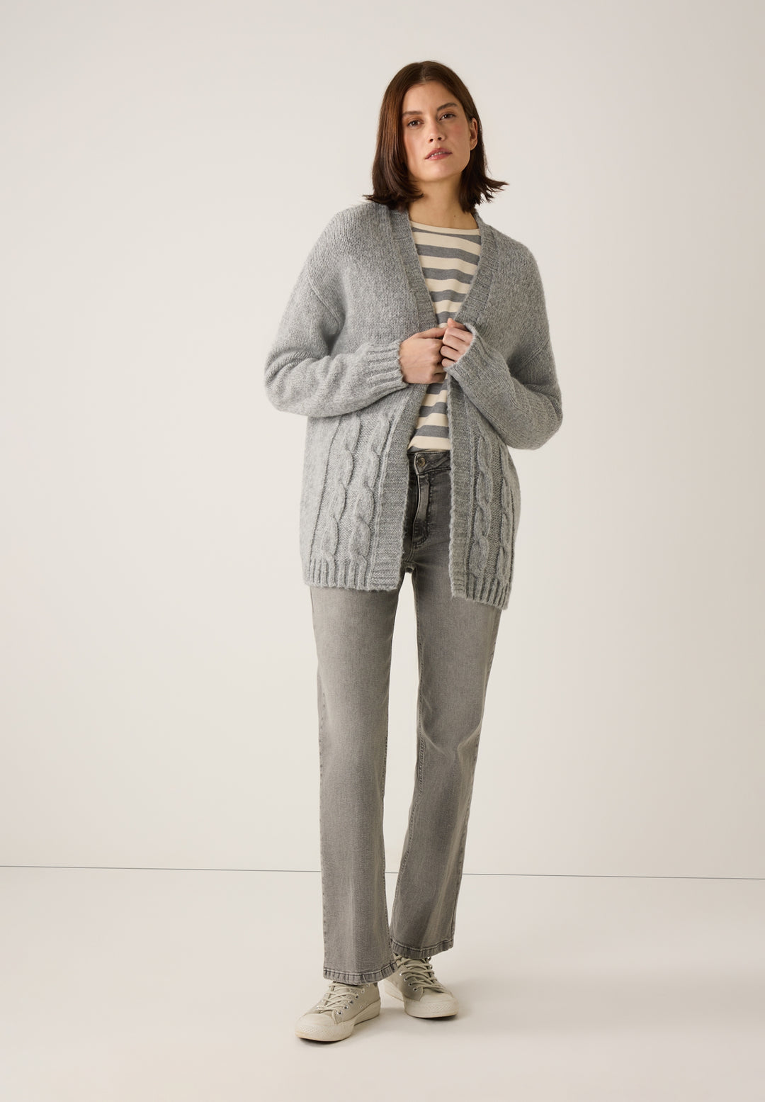 Grey Denim Marlene Pants, mid grey denim 0965 Bild 4