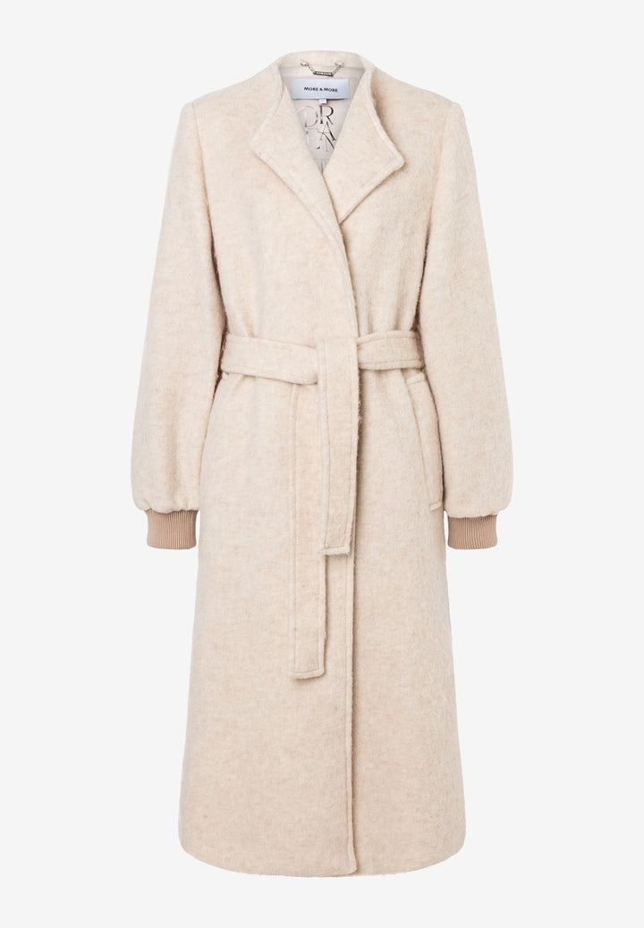 Hairy Bouclé Coat w Balloon Sleeve, powder cream 0031 Bild 1