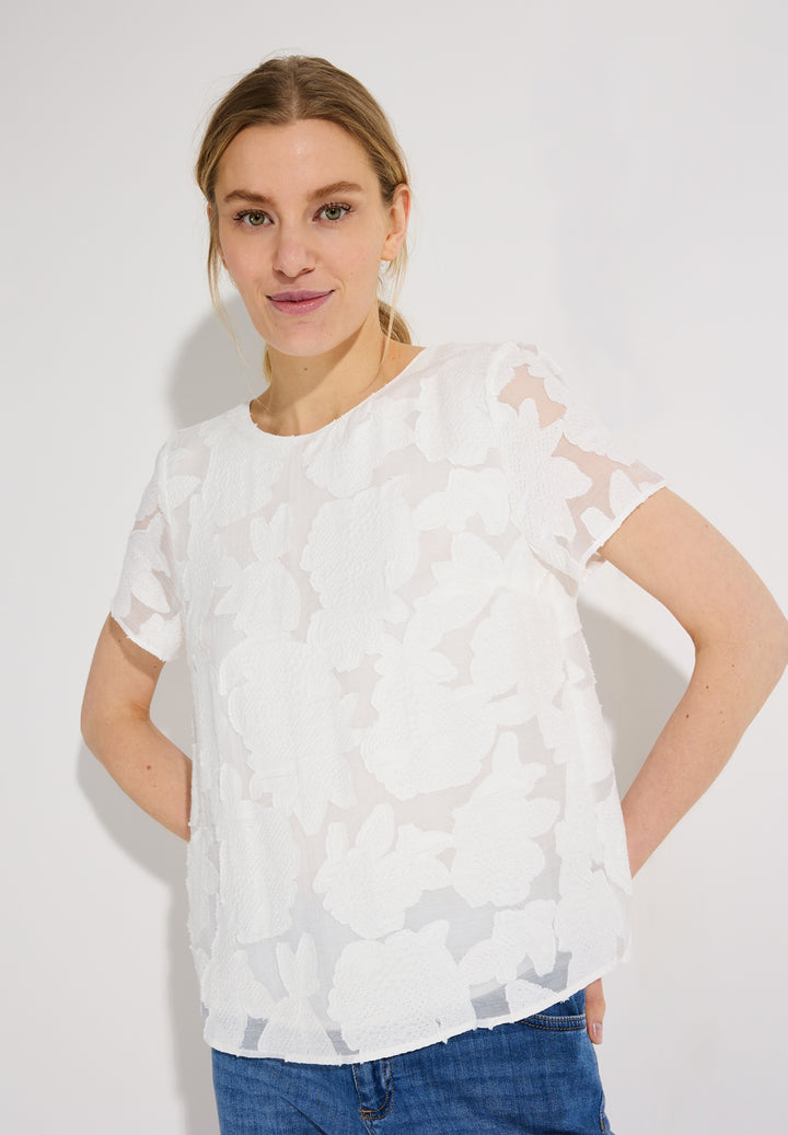 Jacquard Blouse, off white 0041 Bild 3