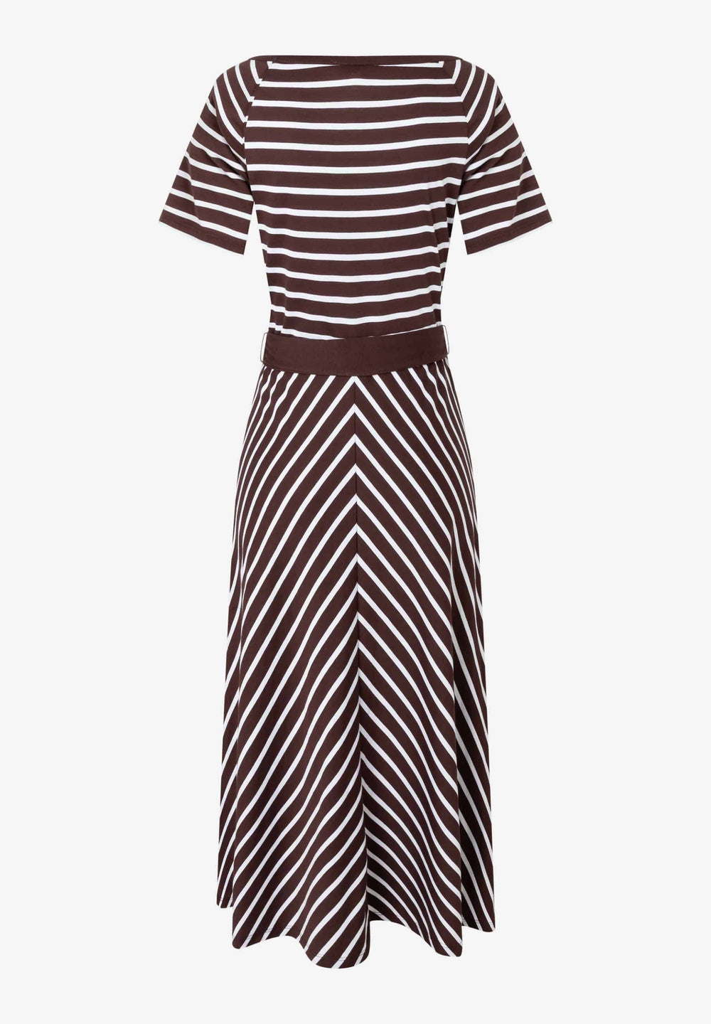 Jersey-Dress with Stripes, jersey stripe cool chocolate 2286 Bild 2
