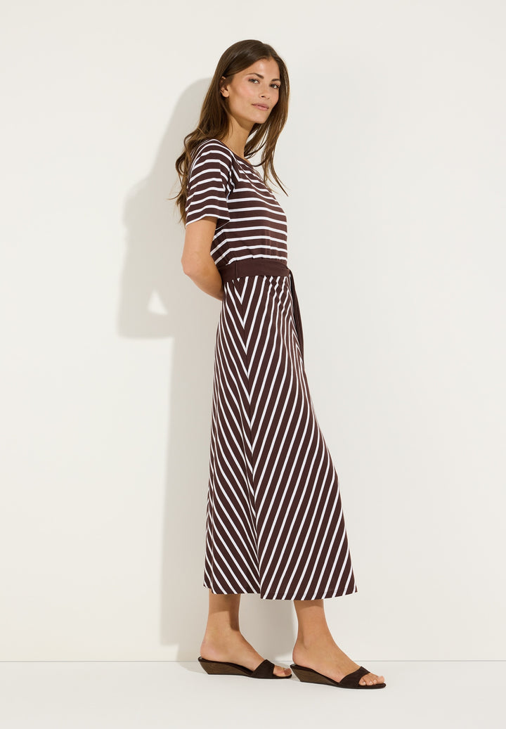 Jersey-Dress with Stripes, jersey stripe cool chocolate 2286 Bild 3
