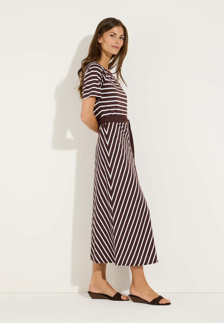 Jersey-Dress with Stripes, jersey stripe cool chocolate 2286 Bild 3