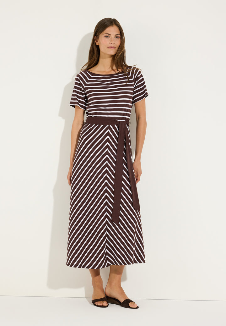 Jersey-Dress with Stripes, jersey stripe cool chocolate 2286 Bild 4