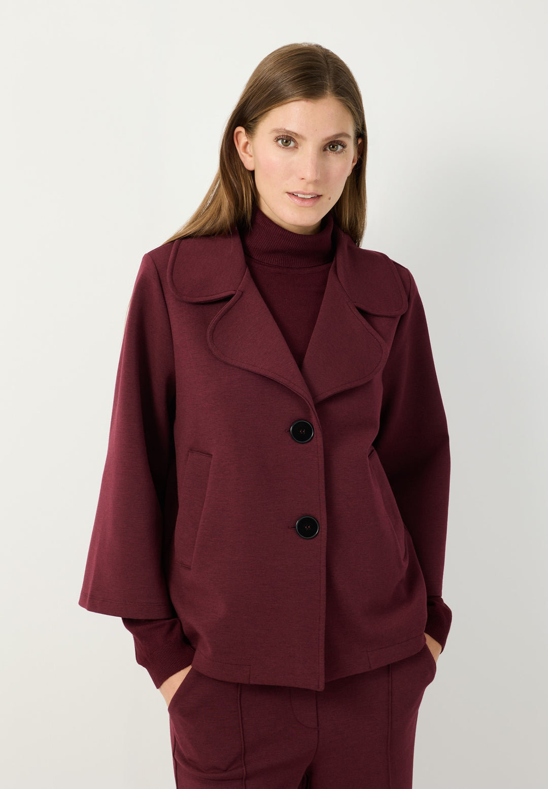 Jersey Jacket 3/4 Sleeves, pomegranate red 0561 Bild 3