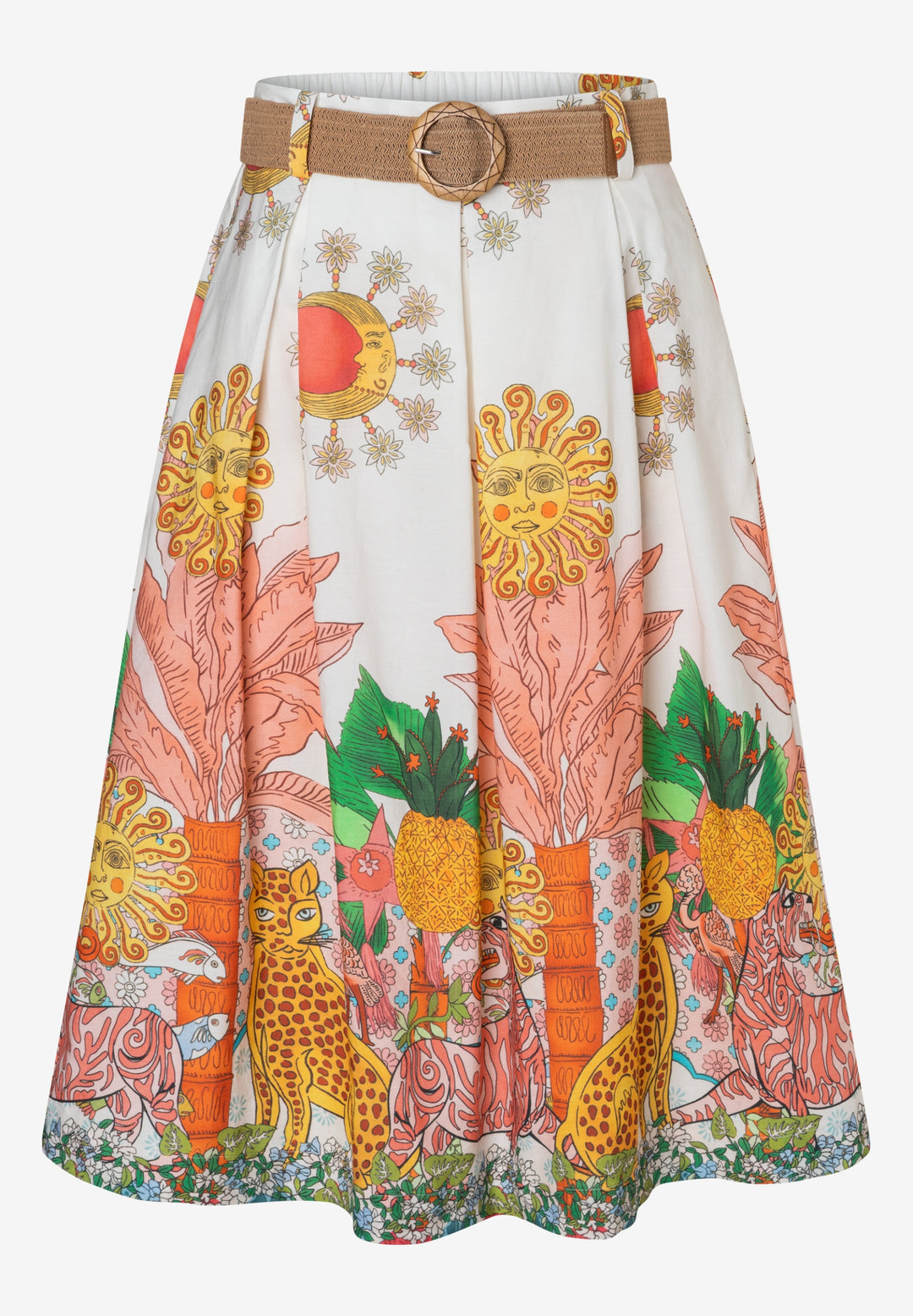 Jungle Print Poplin Skirt, phantastic jungle print 4052 Bild 1