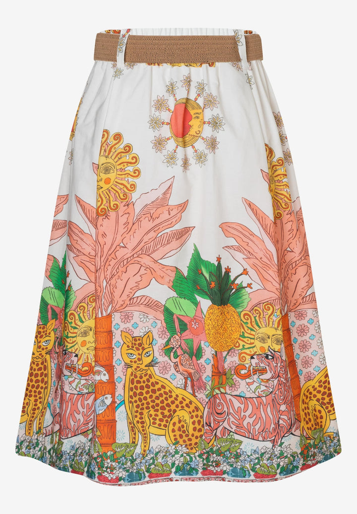 Jungle Print Poplin Skirt, phantastic jungle print 4052 Bild 2