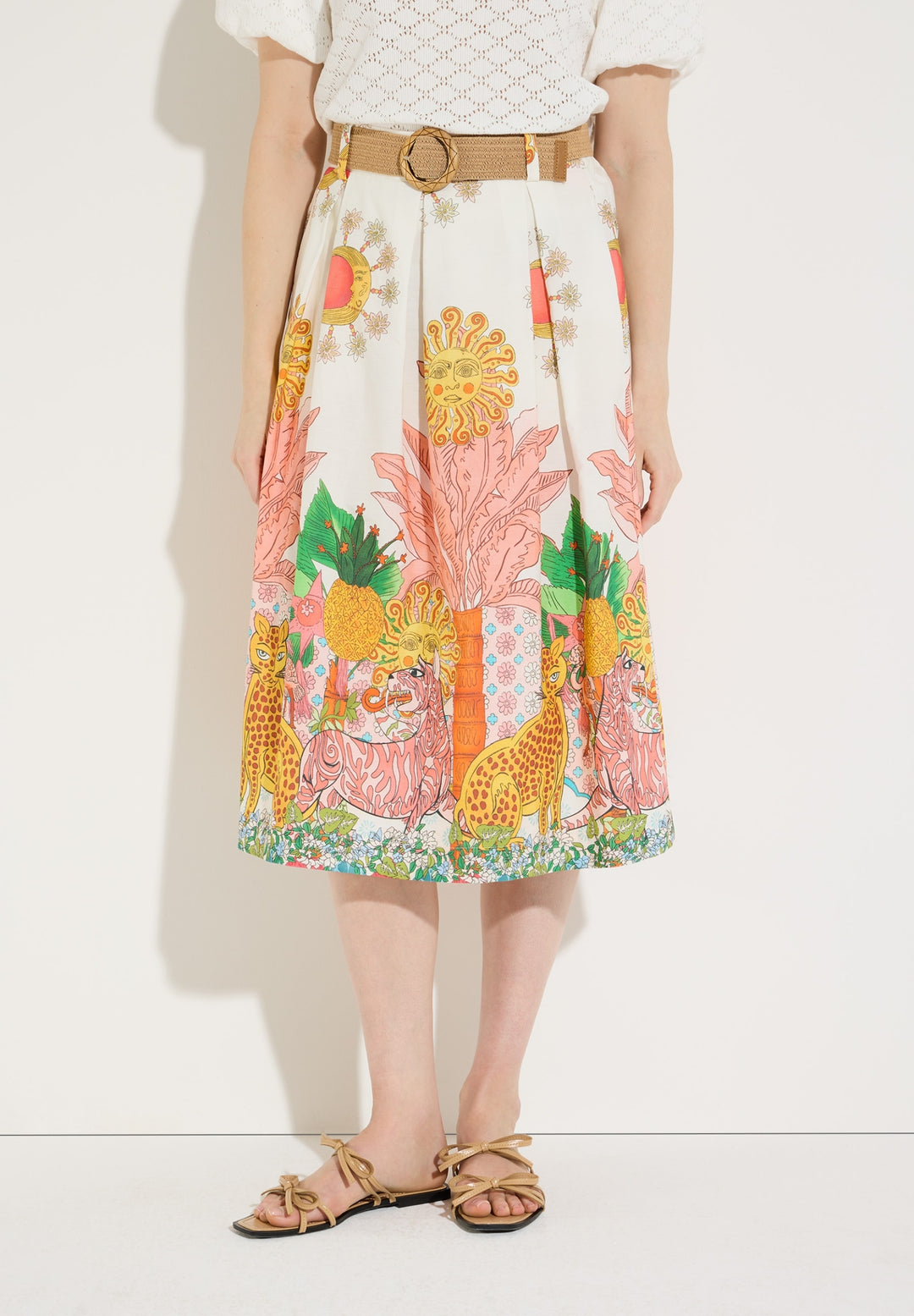 Jungle Print Poplin Skirt, phantastic jungle print 4052 Bild 3