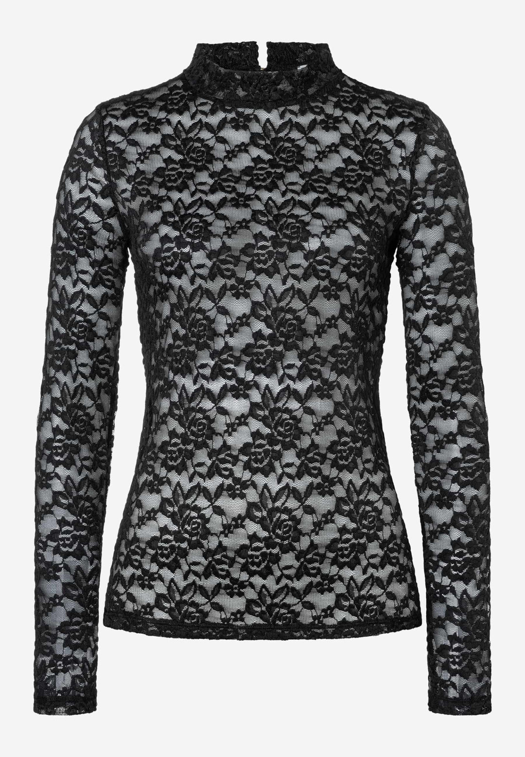 Lace Allover Shirt, black 0790 Bild 1