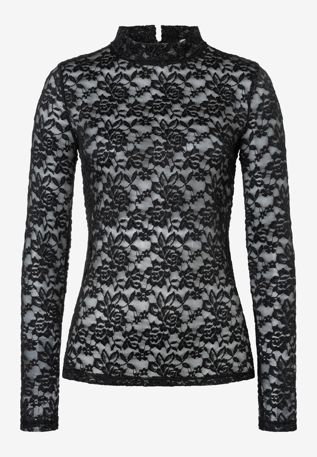 Lace Allover Shirt, black 0790 Bild 1
