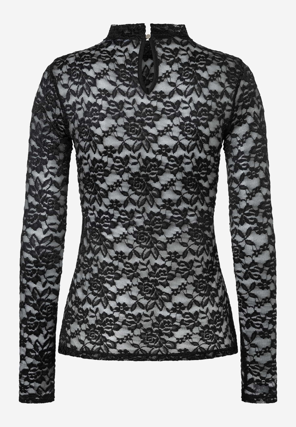 Lace Allover Shirt, black 0790 Bild 2