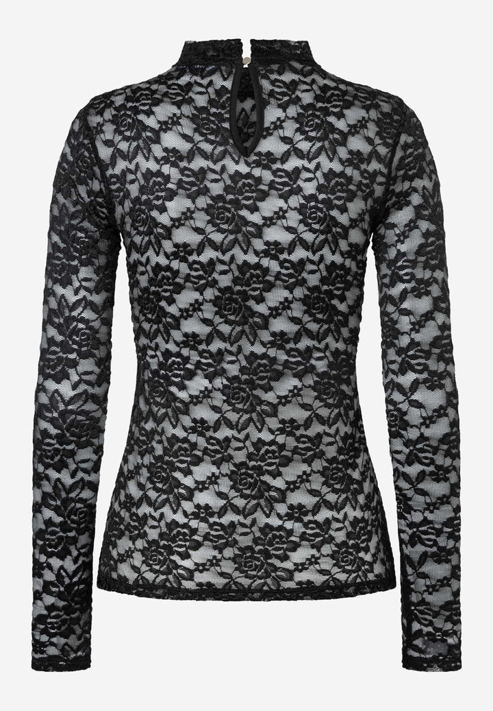 Lace Allover Shirt, black 0790 Bild 2