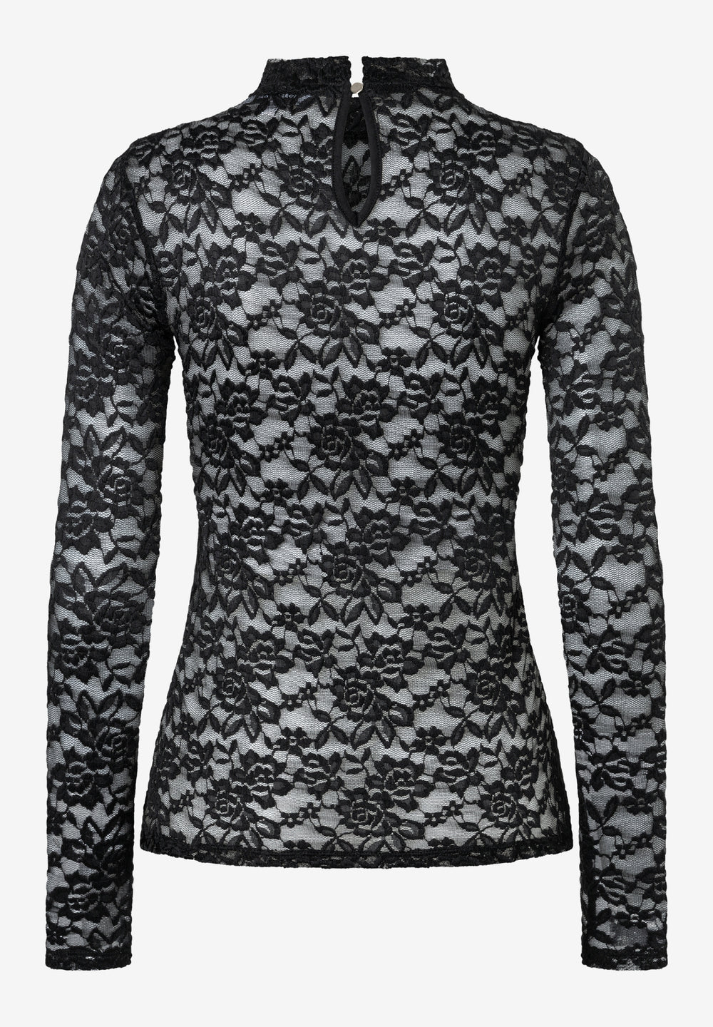 Lace Allover Shirt, black 0790 Bild 2