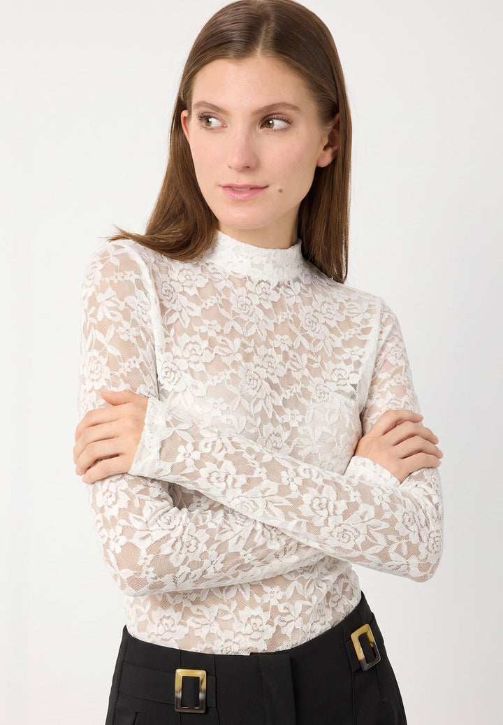 Lace Allover Shirt, off white 0041 Bild 3