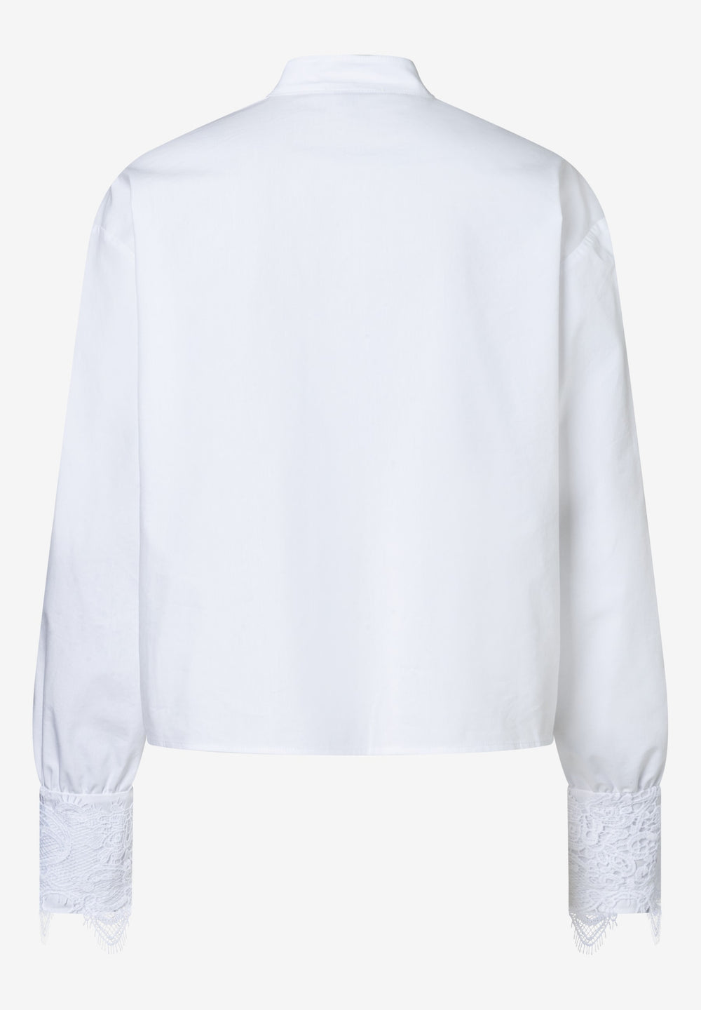 Lace Detail Poplin Blouse, white 0010 Bild 2