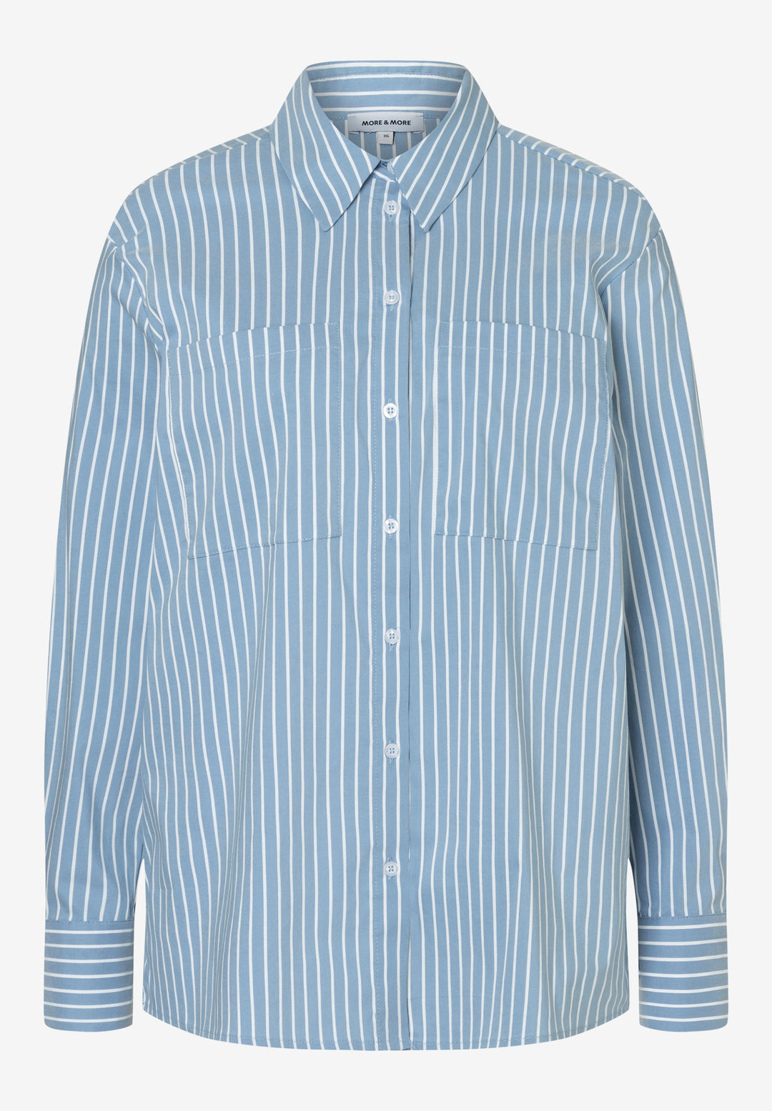 Long Shirt Blouse, winerblue white woven blouse stripe 2339 Bild 1