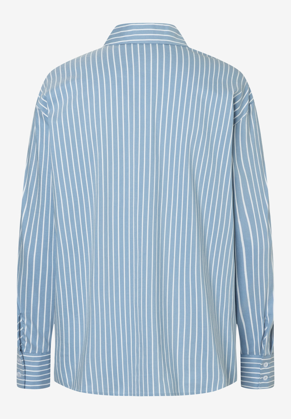 Long Shirt Blouse, winerblue white woven blouse stripe 2339 Bild 2