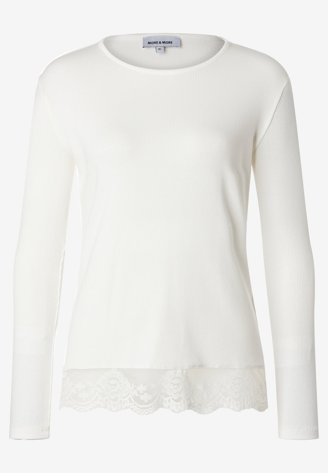 Longsleeve with Lace at Seam, off white 0041 Bild 1