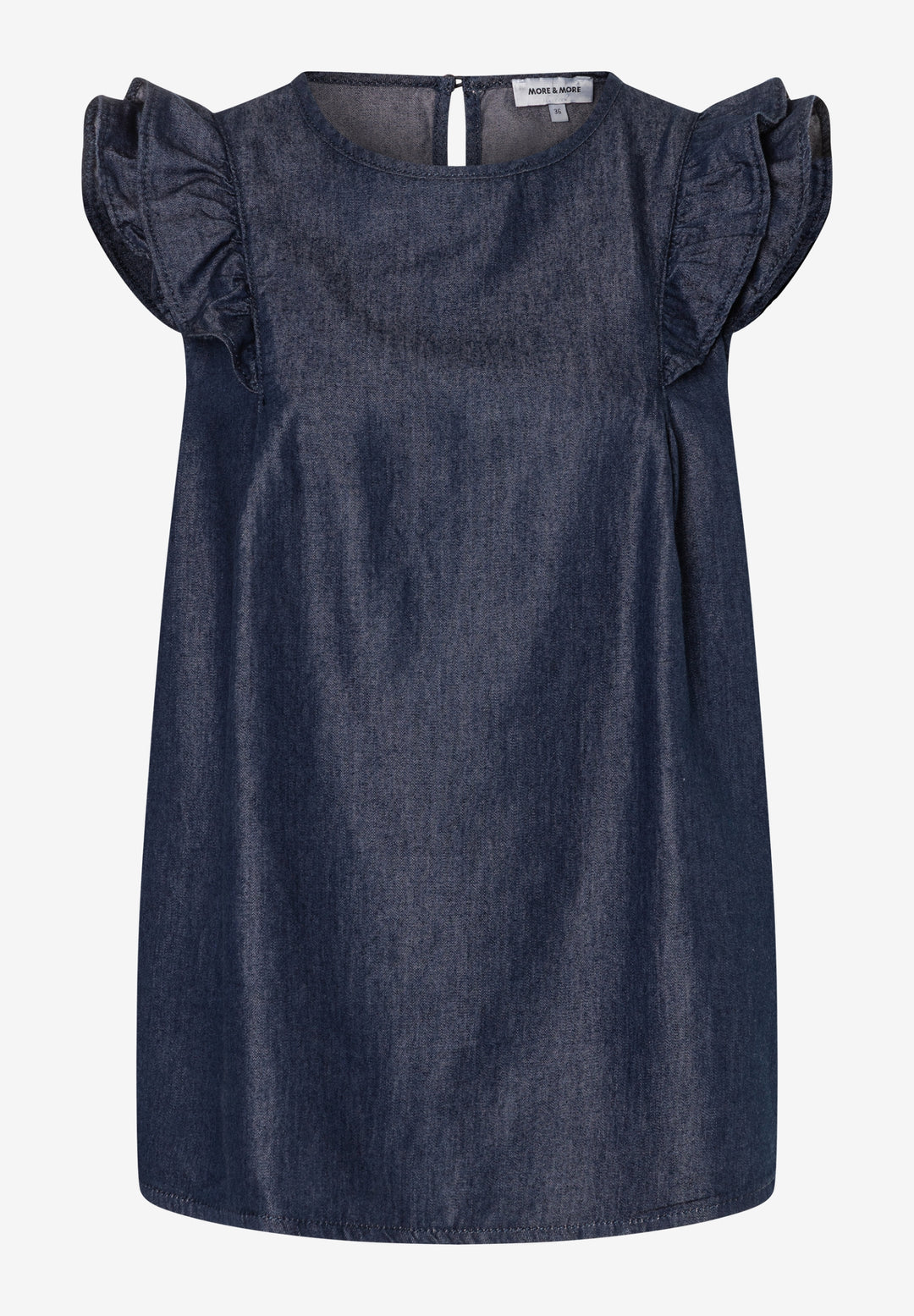 Lyocell Denim Blouse Top, dark blue denim 0963 Bild 1