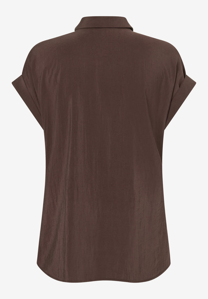 Modal Blend Blouse with Knot Detai, cool chocolate 0286 Bild 2