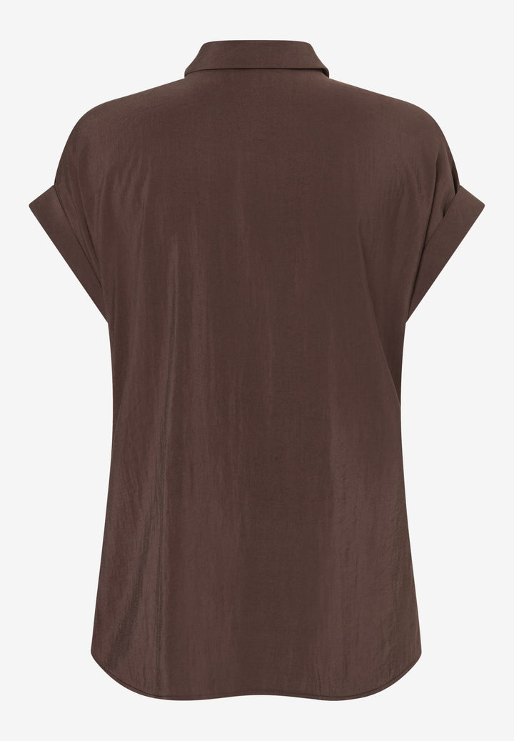 Modal Blend Blouse with Knot Detai, cool chocolate 0286 Bild 2