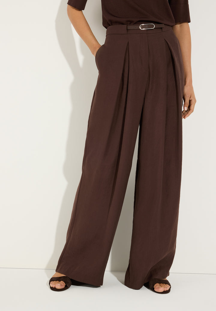 Modal - PES  Pants with Belt, cool chocolate 0286 Bild 3