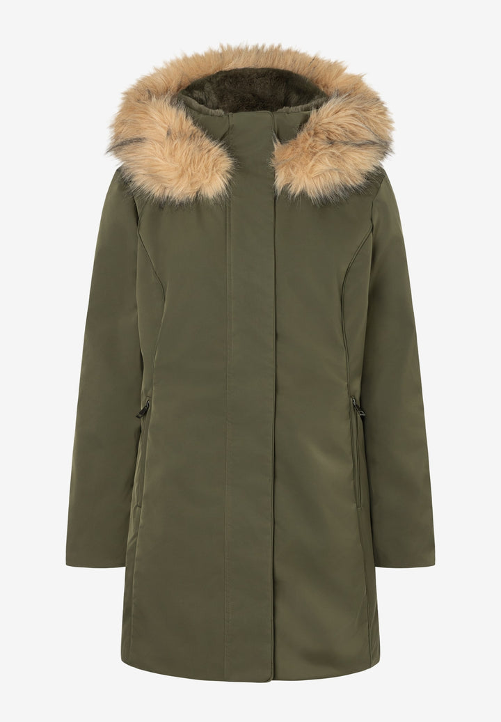Padded Parka w  Hood, dark olive 0687 Bild 1