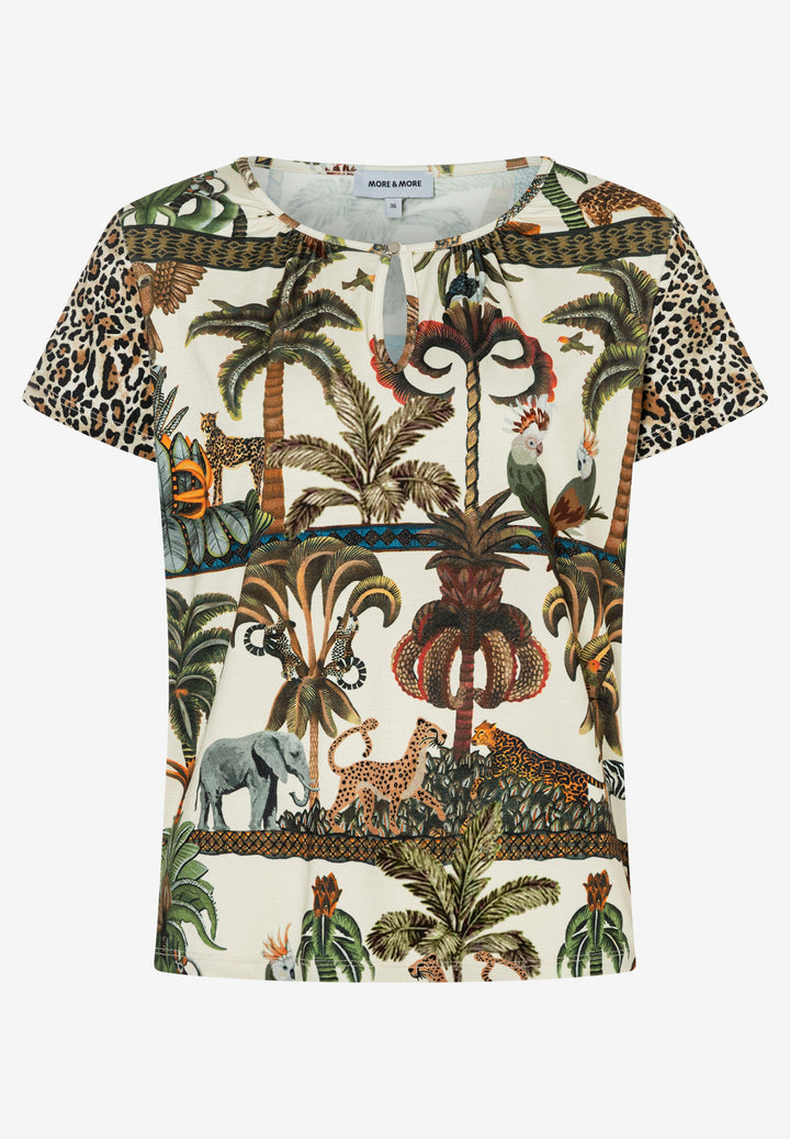Patch-Shirt with Print, retro jungle print 4041 Bild 1