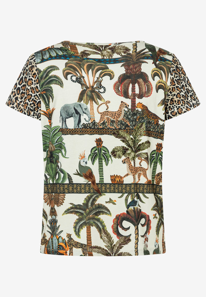 Patch-Shirt with Print, retro jungle print 4041 Bild 2
