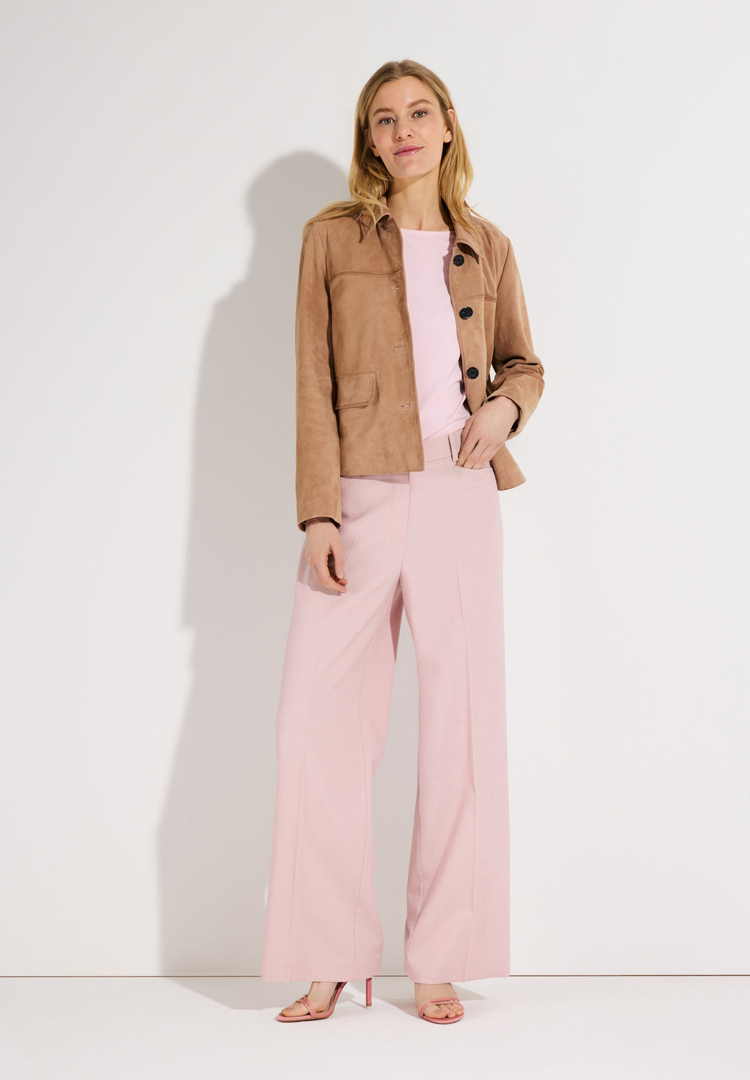 PES-CV Blend Wide Leg Pants, sorbet rose 0825 Bild 4