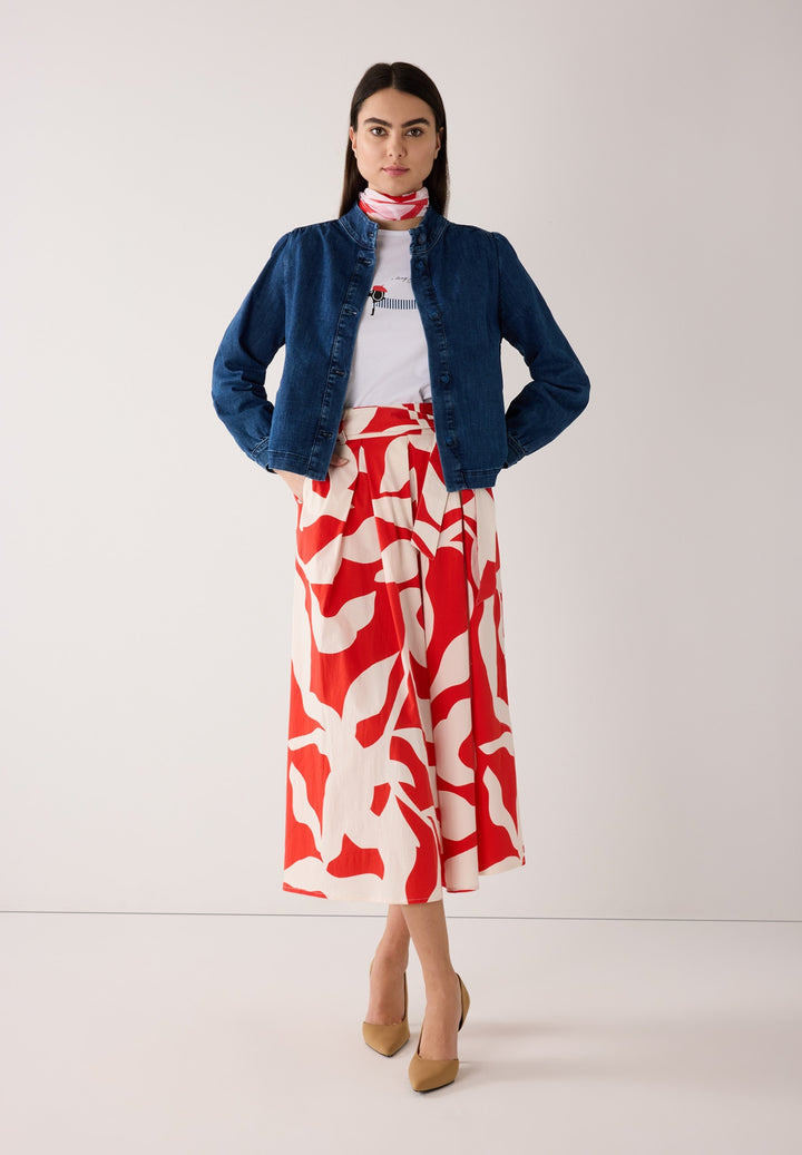 Poplin Print Skirt, modern graphical print 2539 Bild 4