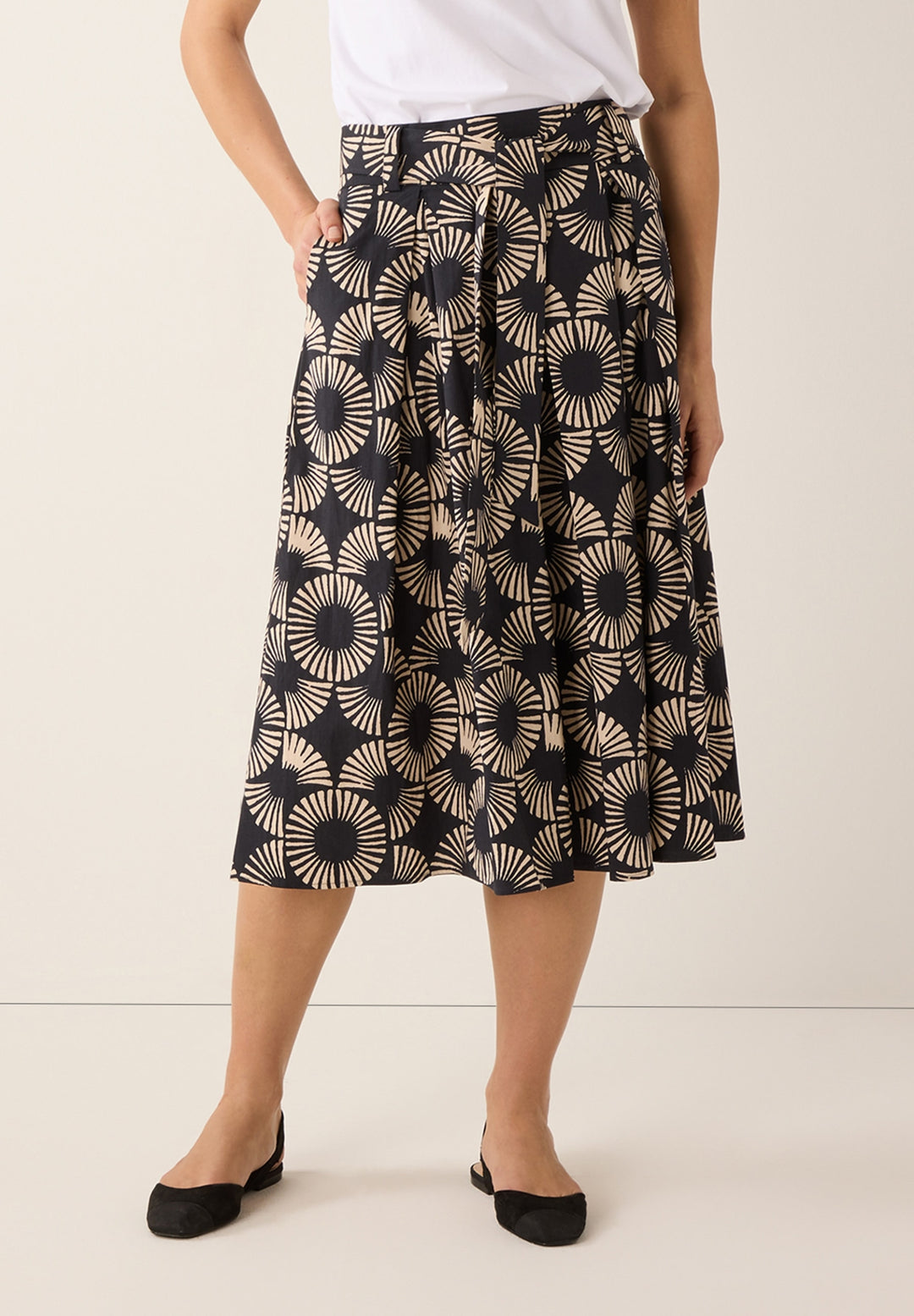 Poplin Print Skirt, small modern twotone print 2790 Bild 3