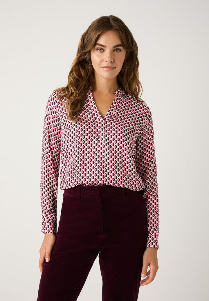 Printed Blouse, threetone print berry rose 3819 Bild 3