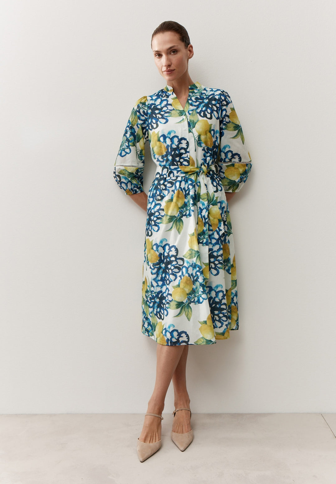 Printed CO-Voile Dress, lemon print 5041 Bild 3