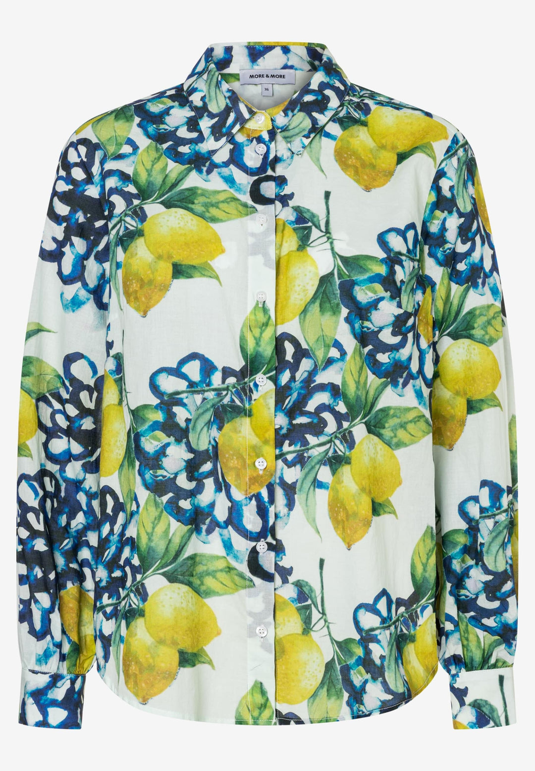 Printed CO-Voile Shirt Blouse, lemon print 5041 Bild 1