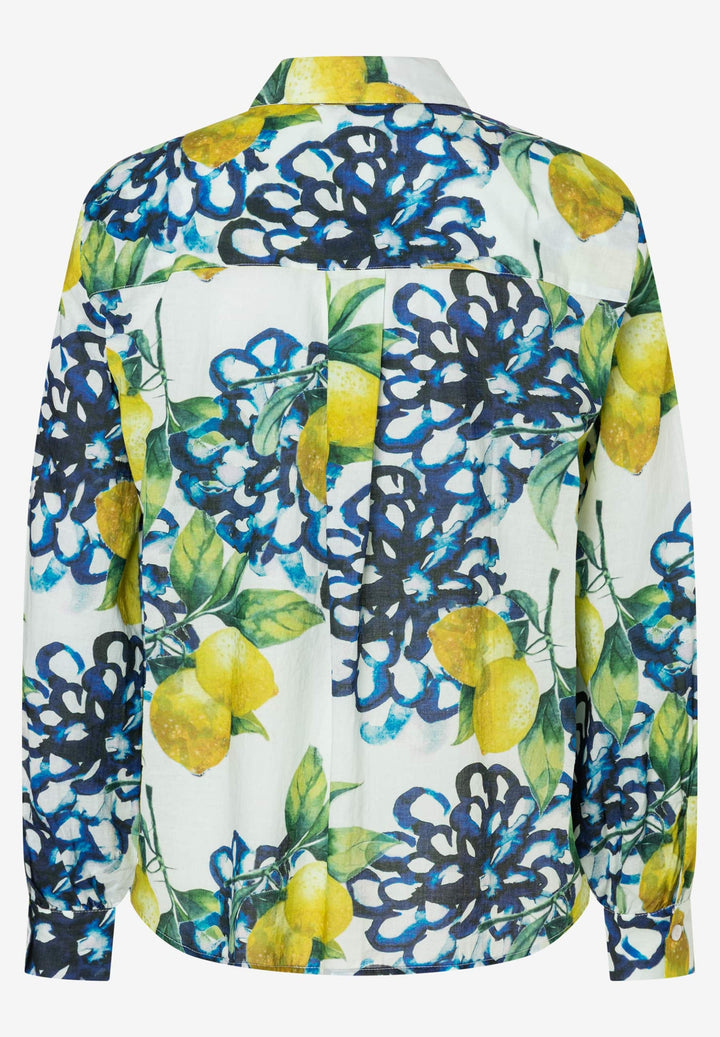 Printed CO-Voile Shirt Blouse, lemon print 5041 Bild 2