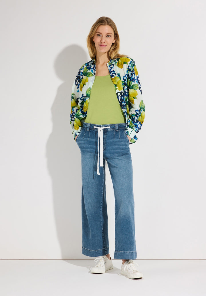 Printed CO-Voile Shirt Blouse, lemon print 5041 Bild 4