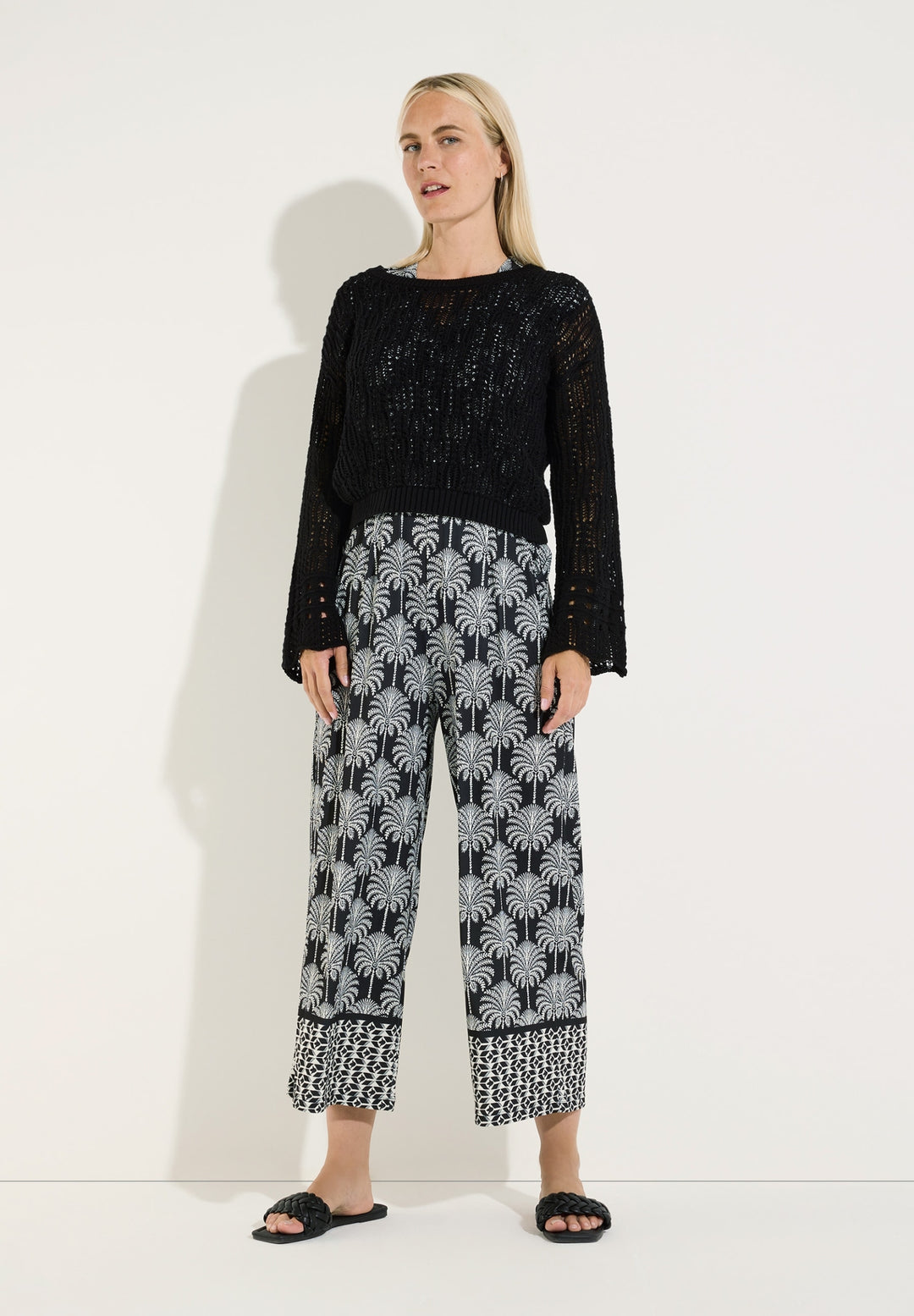 Printed Slinky Overall, twotone palm print with border 2790 Bild 2