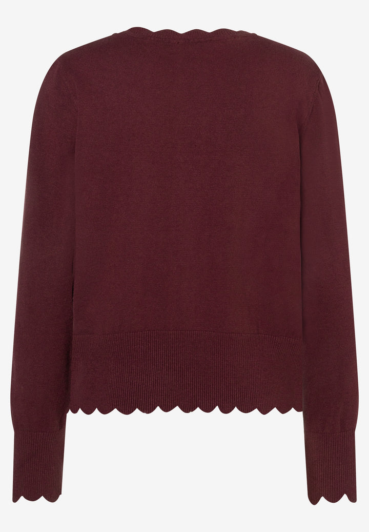 Pullover With Detail Edge, pomegranate red 0561 Bild 2